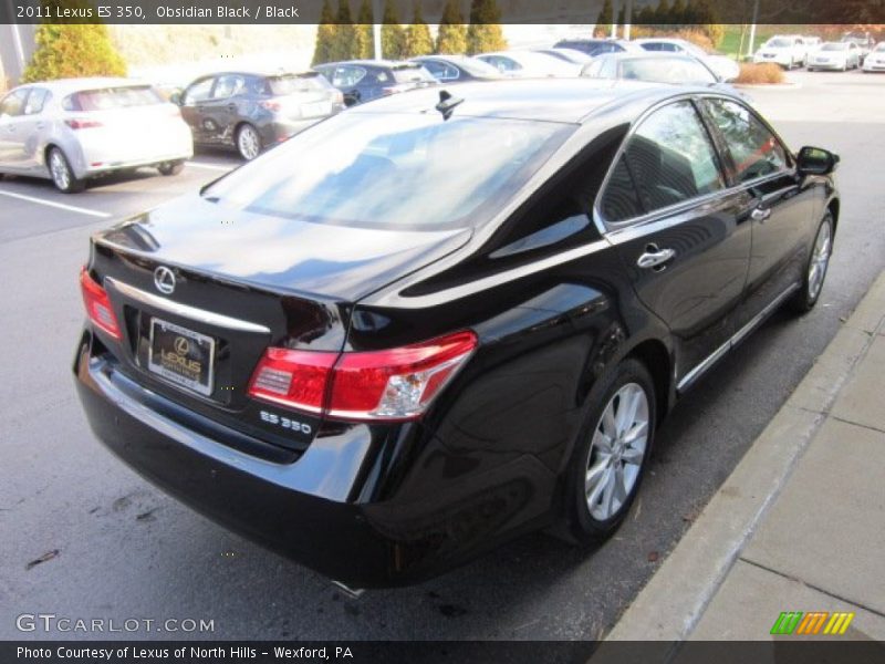 Obsidian Black / Black 2011 Lexus ES 350