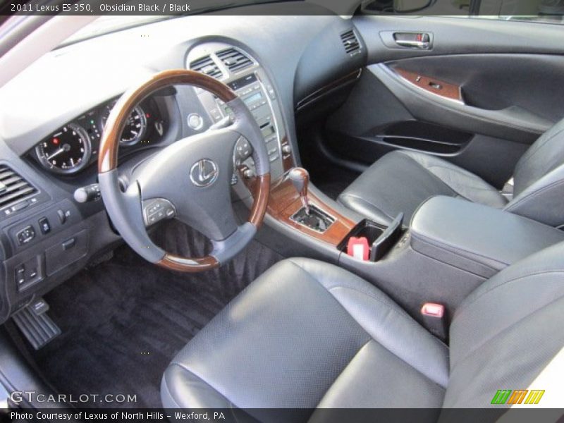 Obsidian Black / Black 2011 Lexus ES 350