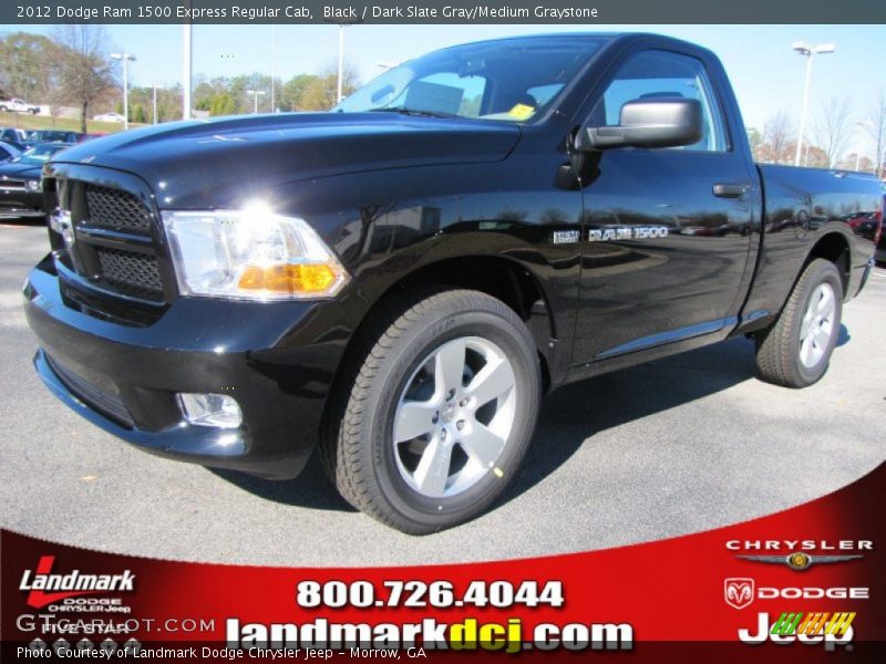 Black / Dark Slate Gray/Medium Graystone 2012 Dodge Ram 1500 Express Regular Cab