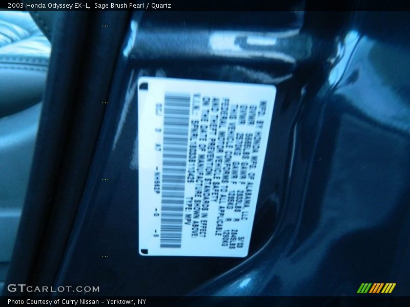 Sage Brush Pearl / Quartz 2003 Honda Odyssey EX-L