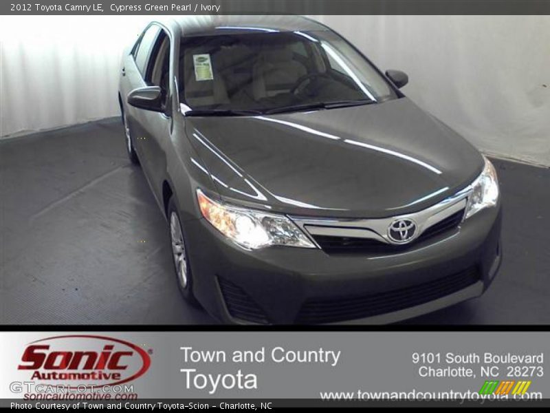 Cypress Green Pearl / Ivory 2012 Toyota Camry LE