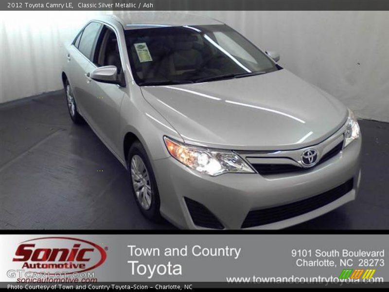 Classic Silver Metallic / Ash 2012 Toyota Camry LE