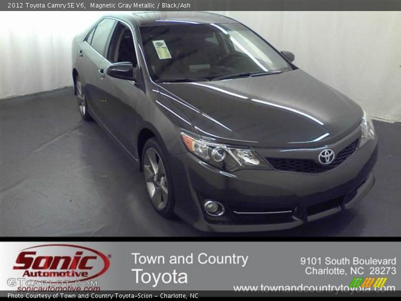 Magnetic Gray Metallic / Black/Ash 2012 Toyota Camry SE V6