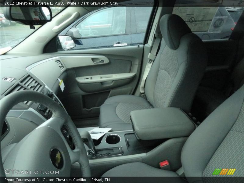 White / Dark Gray/Light Gray 2012 Chevrolet Traverse LS AWD