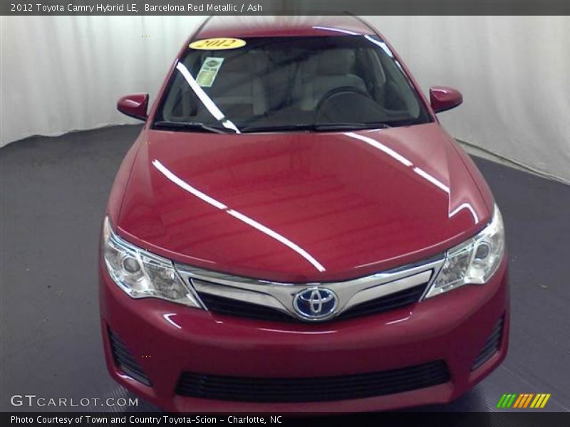 Barcelona Red Metallic / Ash 2012 Toyota Camry Hybrid LE