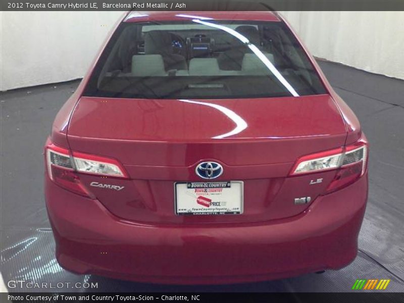 Barcelona Red Metallic / Ash 2012 Toyota Camry Hybrid LE