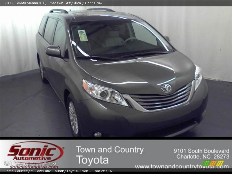 Predawn Gray Mica / Light Gray 2012 Toyota Sienna XLE