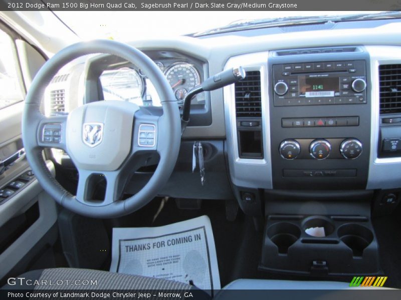 Sagebrush Pearl / Dark Slate Gray/Medium Graystone 2012 Dodge Ram 1500 Big Horn Quad Cab