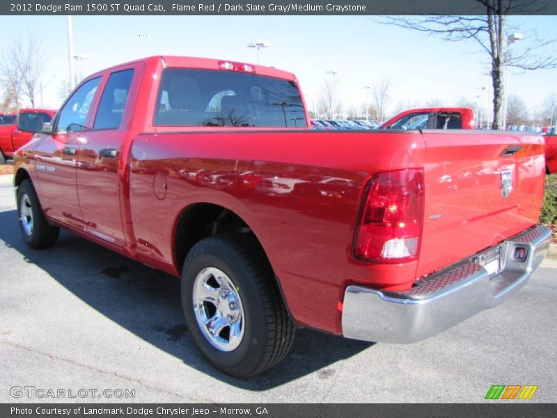 Flame Red / Dark Slate Gray/Medium Graystone 2012 Dodge Ram 1500 ST Quad Cab