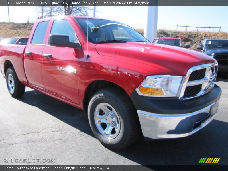 Flame Red / Dark Slate Gray/Medium Graystone 2012 Dodge Ram 1500 ST Quad Cab