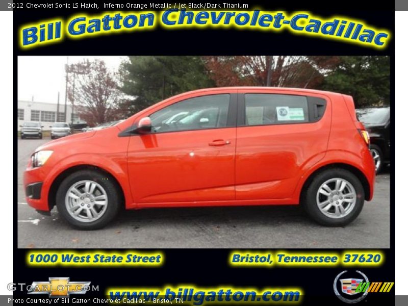 Inferno Orange Metallic / Jet Black/Dark Titanium 2012 Chevrolet Sonic LS Hatch