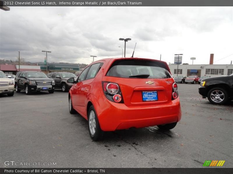 Inferno Orange Metallic / Jet Black/Dark Titanium 2012 Chevrolet Sonic LS Hatch