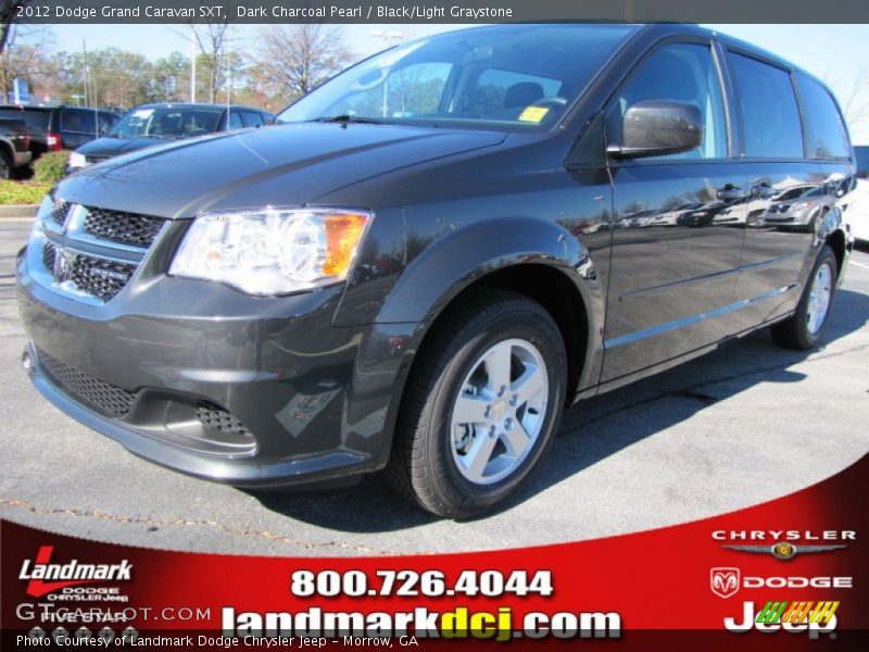Dark Charcoal Pearl / Black/Light Graystone 2012 Dodge Grand Caravan SXT