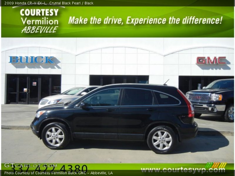 Crystal Black Pearl / Black 2009 Honda CR-V EX-L