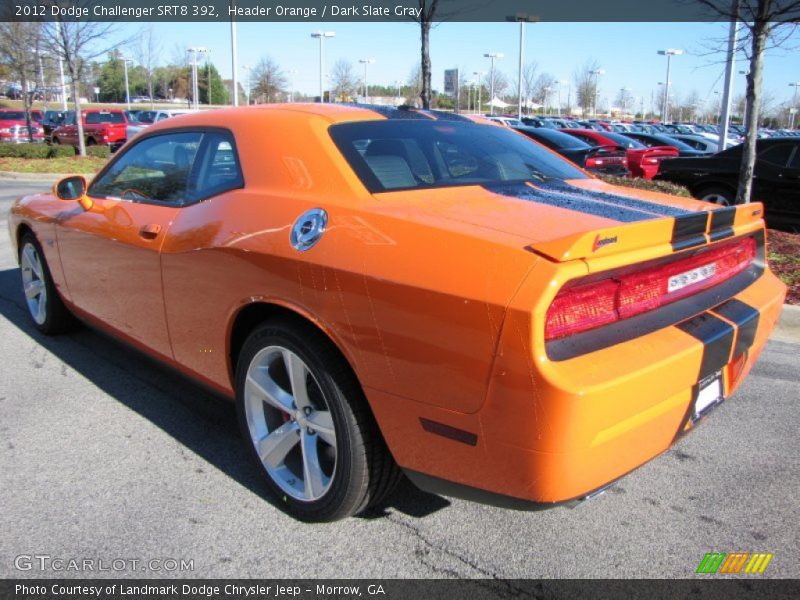 Header Orange / Dark Slate Gray 2012 Dodge Challenger SRT8 392