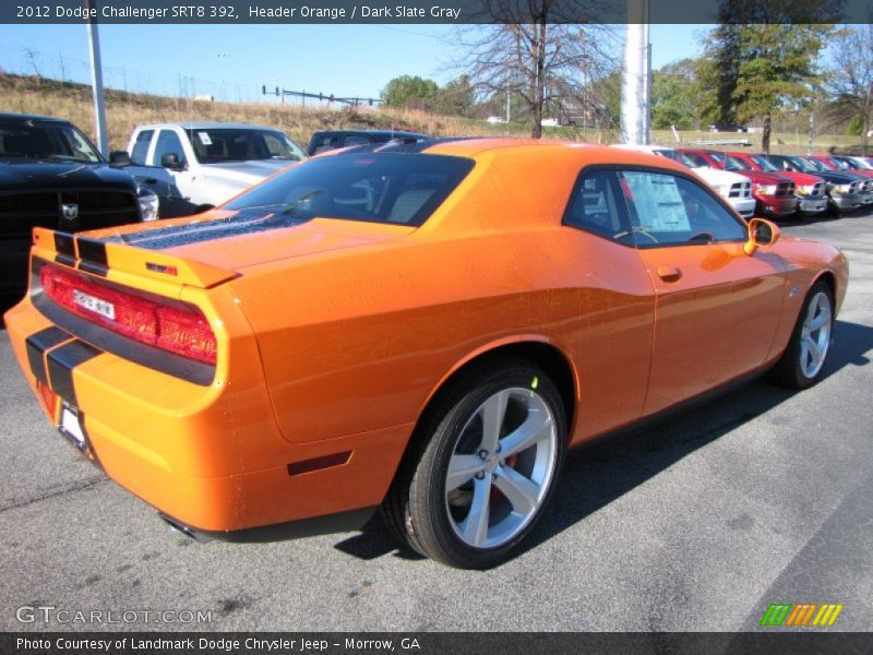 Header Orange / Dark Slate Gray 2012 Dodge Challenger SRT8 392