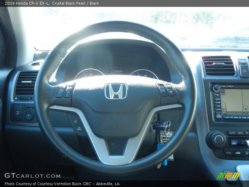 Crystal Black Pearl / Black 2009 Honda CR-V EX-L