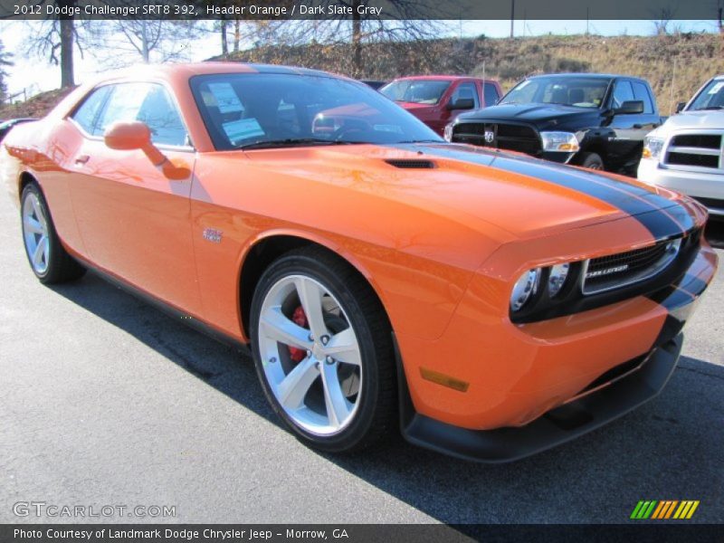 Header Orange / Dark Slate Gray 2012 Dodge Challenger SRT8 392