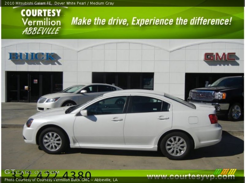 Dover White Pearl / Medium Gray 2010 Mitsubishi Galant FE