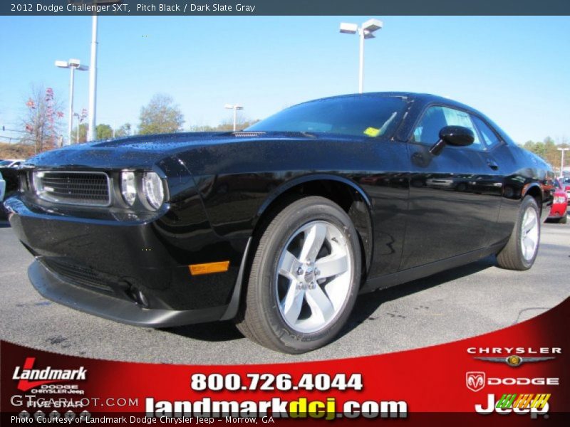 Pitch Black / Dark Slate Gray 2012 Dodge Challenger SXT