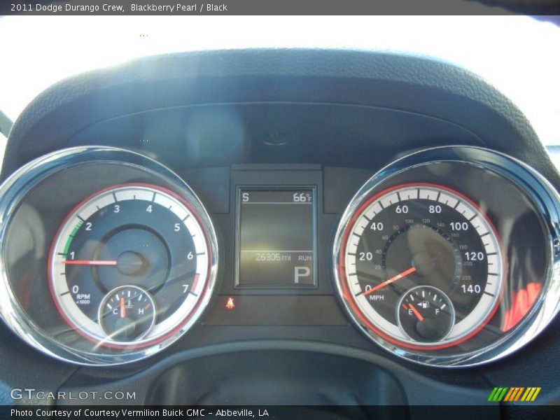 Blackberry Pearl / Black 2011 Dodge Durango Crew