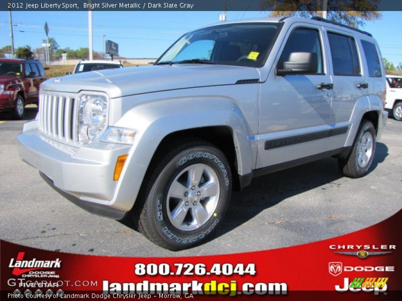 Bright Silver Metallic / Dark Slate Gray 2012 Jeep Liberty Sport
