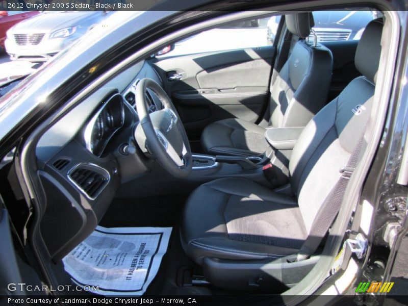 Black / Black 2012 Chrysler 200 S Sedan
