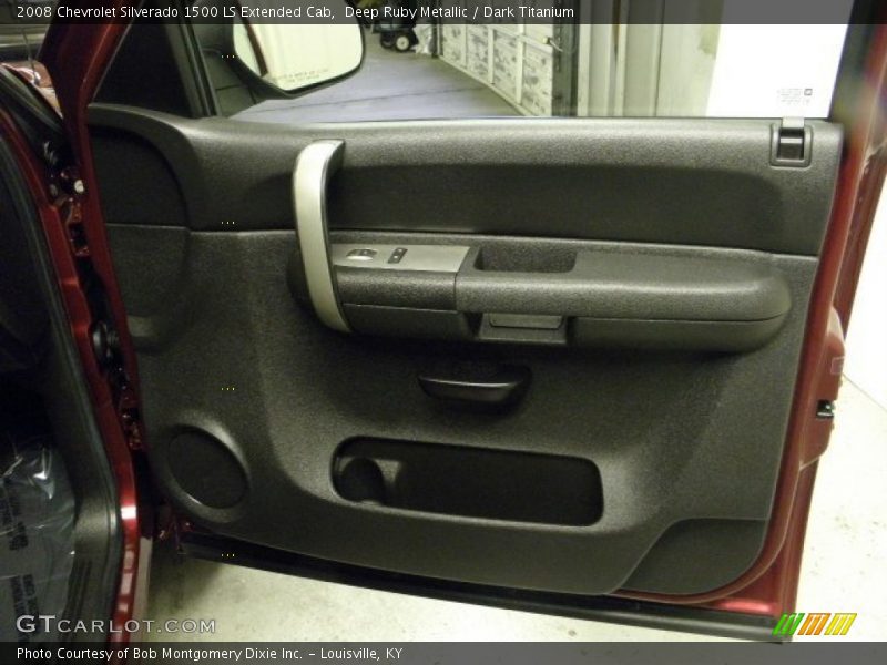 Deep Ruby Metallic / Dark Titanium 2008 Chevrolet Silverado 1500 LS Extended Cab