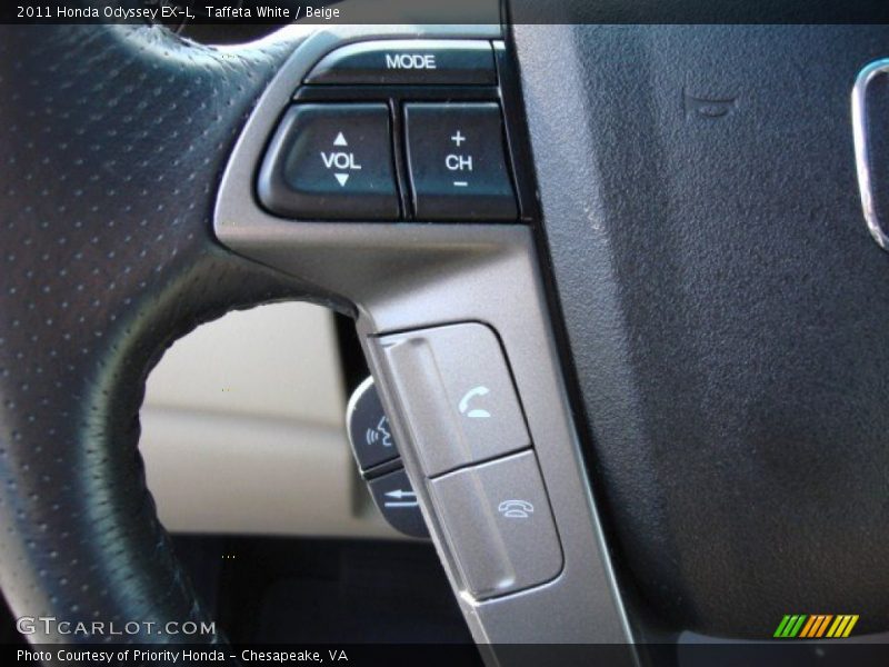 Taffeta White / Beige 2011 Honda Odyssey EX-L