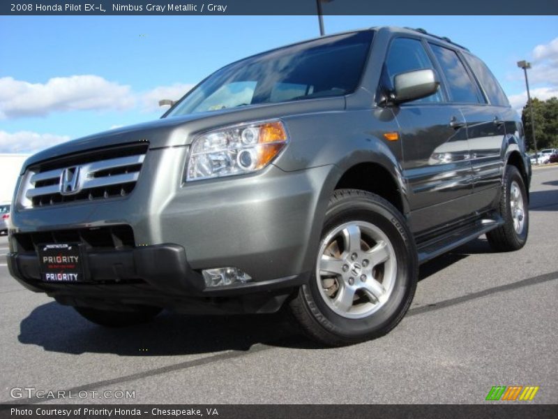 Nimbus Gray Metallic / Gray 2008 Honda Pilot EX-L
