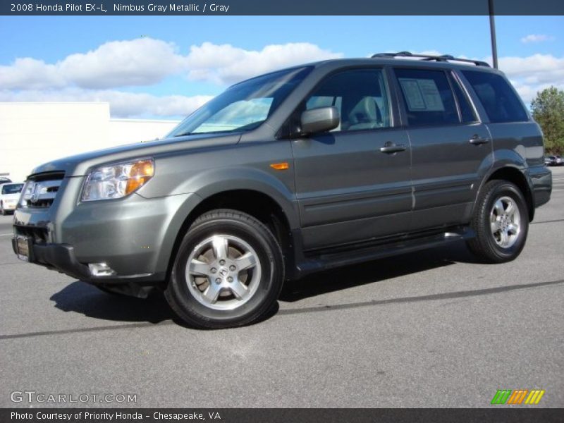 Nimbus Gray Metallic / Gray 2008 Honda Pilot EX-L