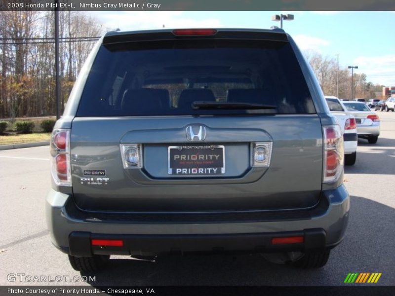 Nimbus Gray Metallic / Gray 2008 Honda Pilot EX-L