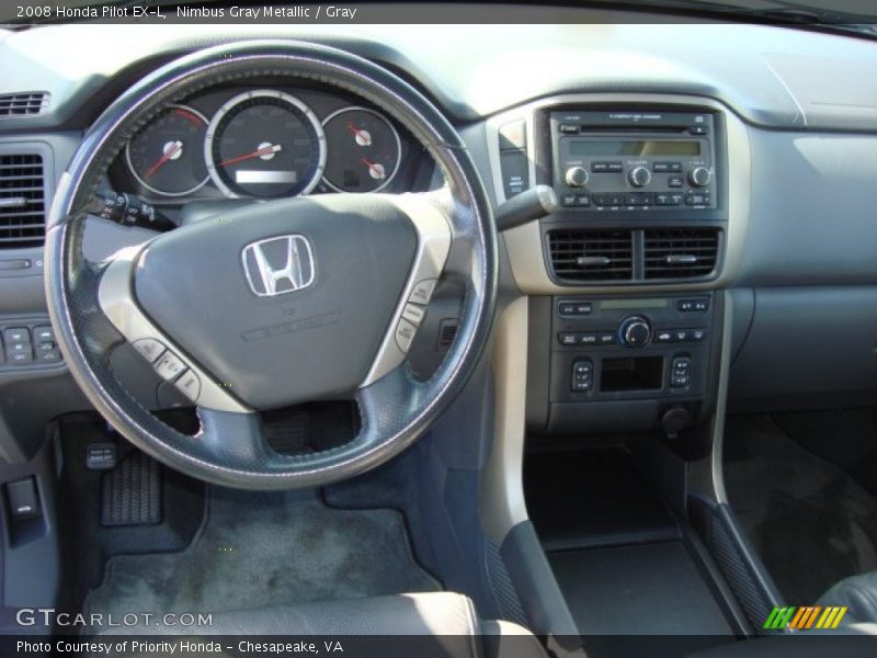 Nimbus Gray Metallic / Gray 2008 Honda Pilot EX-L