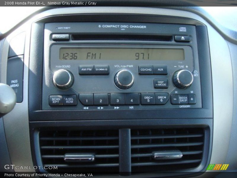 Nimbus Gray Metallic / Gray 2008 Honda Pilot EX-L