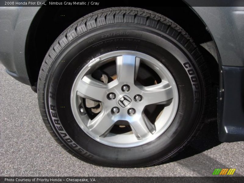 Nimbus Gray Metallic / Gray 2008 Honda Pilot EX-L