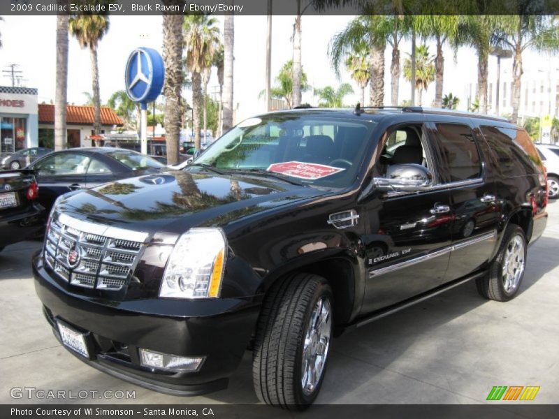 Black Raven / Ebony/Ebony 2009 Cadillac Escalade ESV