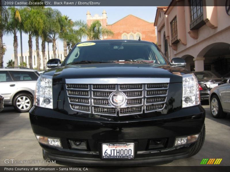 Black Raven / Ebony/Ebony 2009 Cadillac Escalade ESV