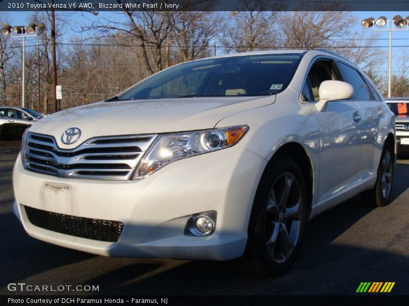 Blizzard White Pearl / Ivory 2010 Toyota Venza V6 AWD