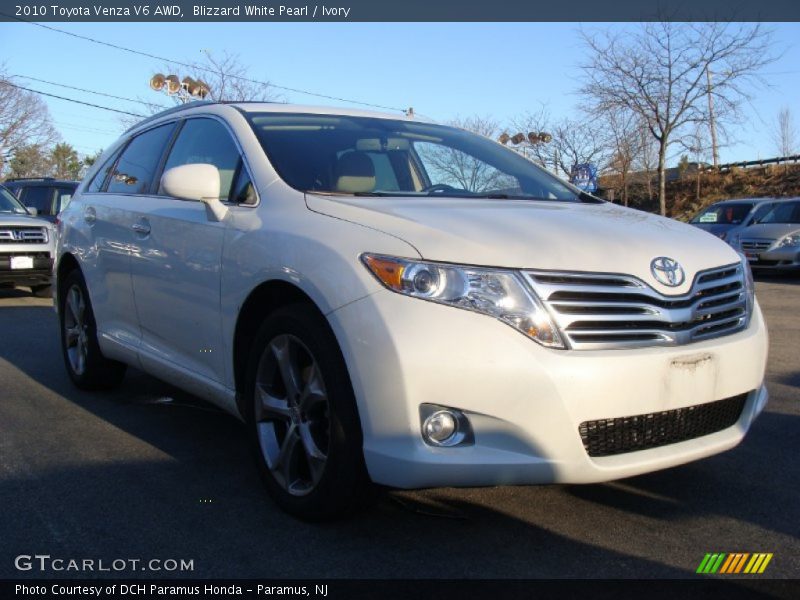 Blizzard White Pearl / Ivory 2010 Toyota Venza V6 AWD