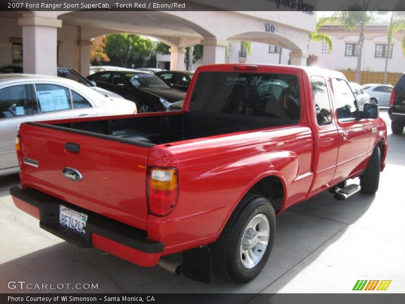 Torch Red / Ebony/Red 2007 Ford Ranger Sport SuperCab