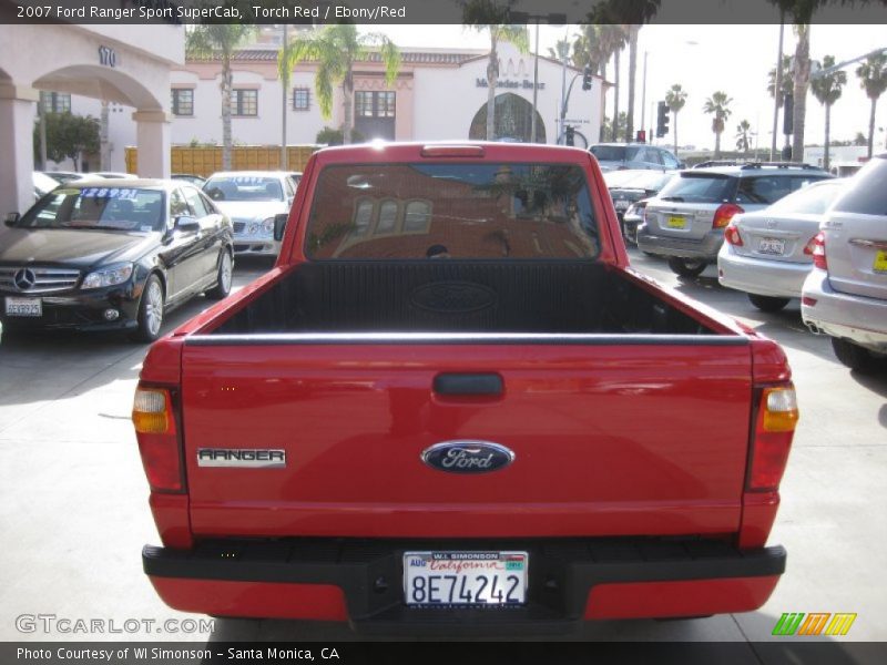 Torch Red / Ebony/Red 2007 Ford Ranger Sport SuperCab