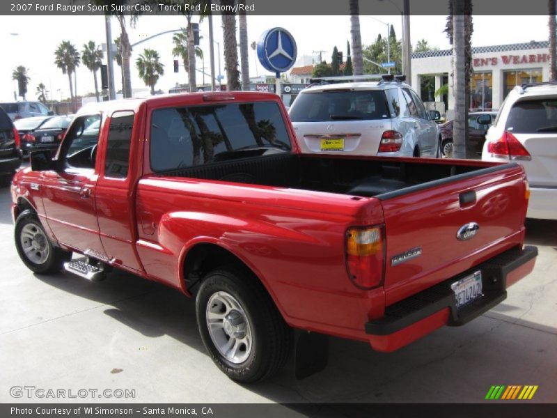 Torch Red / Ebony/Red 2007 Ford Ranger Sport SuperCab