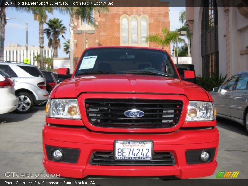 Torch Red / Ebony/Red 2007 Ford Ranger Sport SuperCab