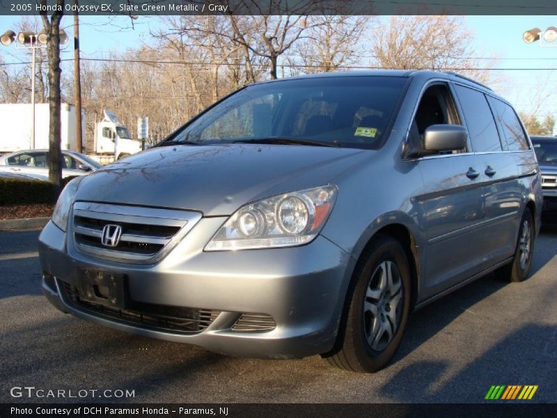 Slate Green Metallic / Gray 2005 Honda Odyssey EX