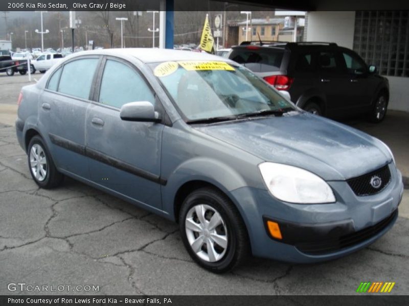 Olive Gray / Beige 2006 Kia Rio Sedan