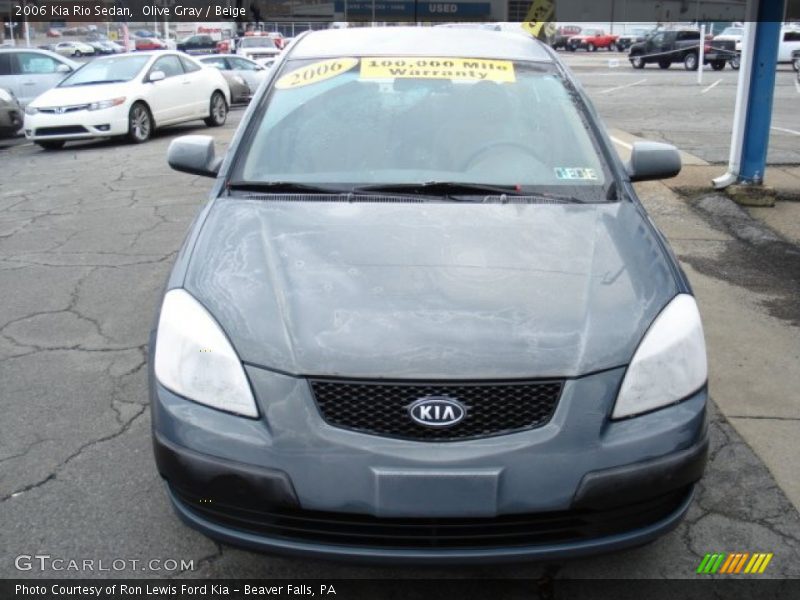 Olive Gray / Beige 2006 Kia Rio Sedan