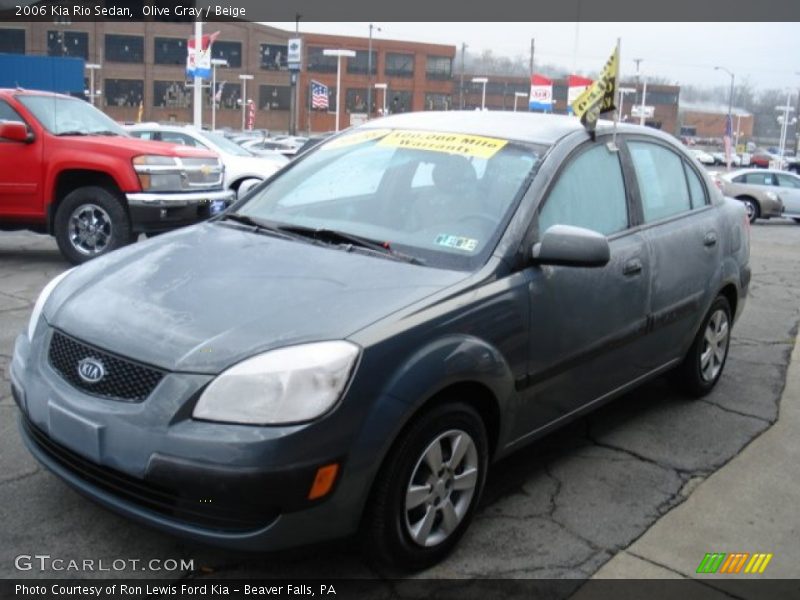 Olive Gray / Beige 2006 Kia Rio Sedan