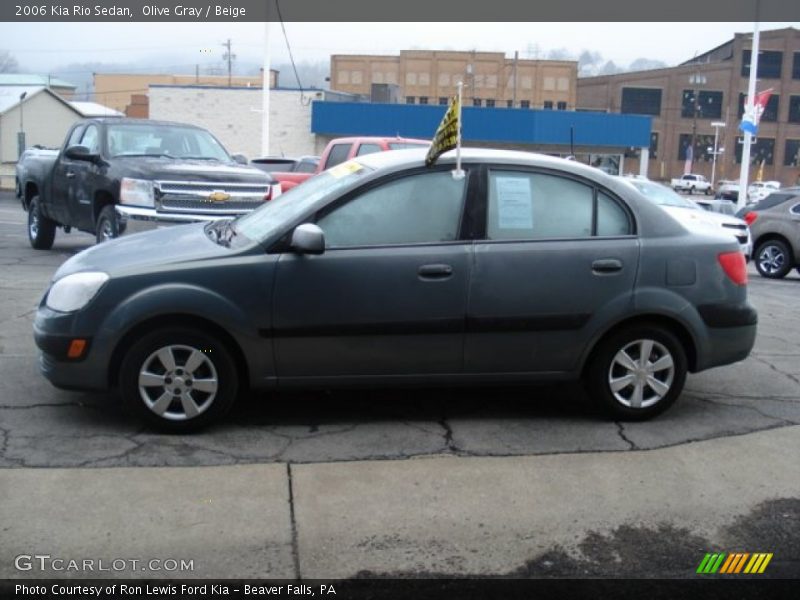 Olive Gray / Beige 2006 Kia Rio Sedan