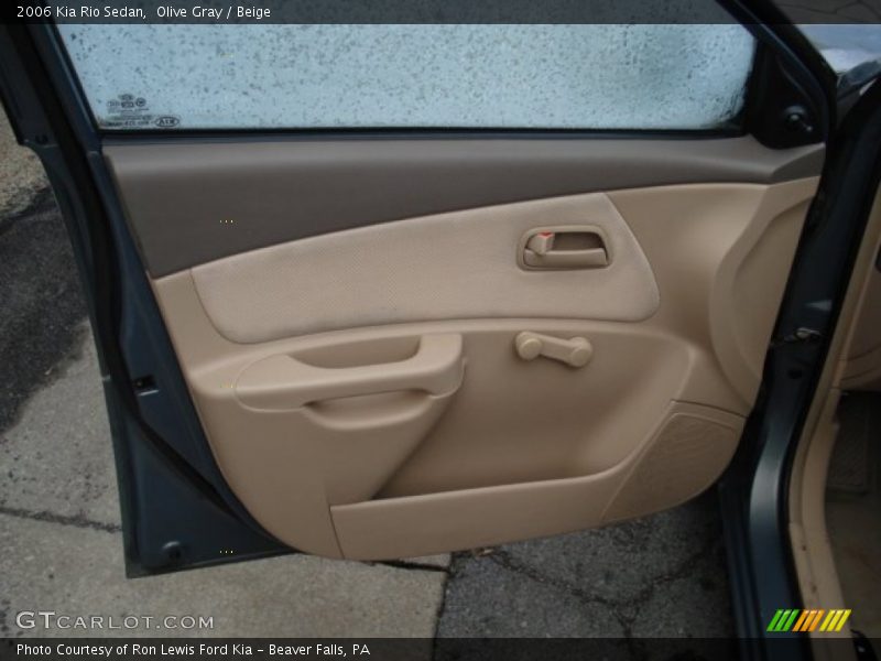 Olive Gray / Beige 2006 Kia Rio Sedan