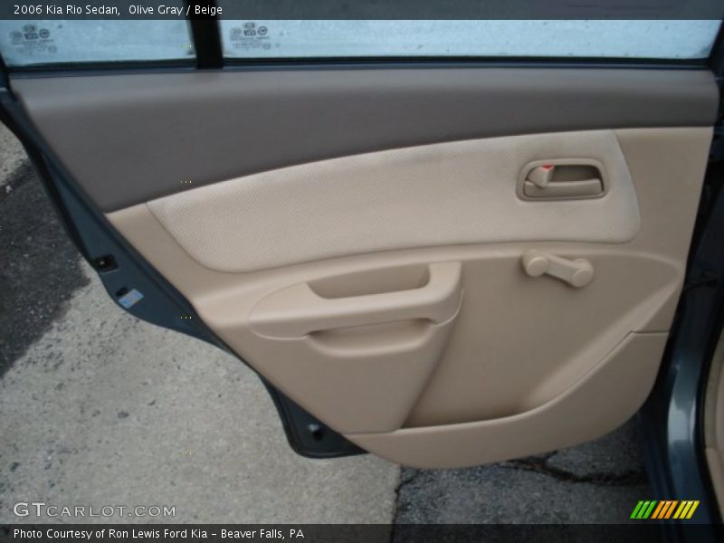 Olive Gray / Beige 2006 Kia Rio Sedan
